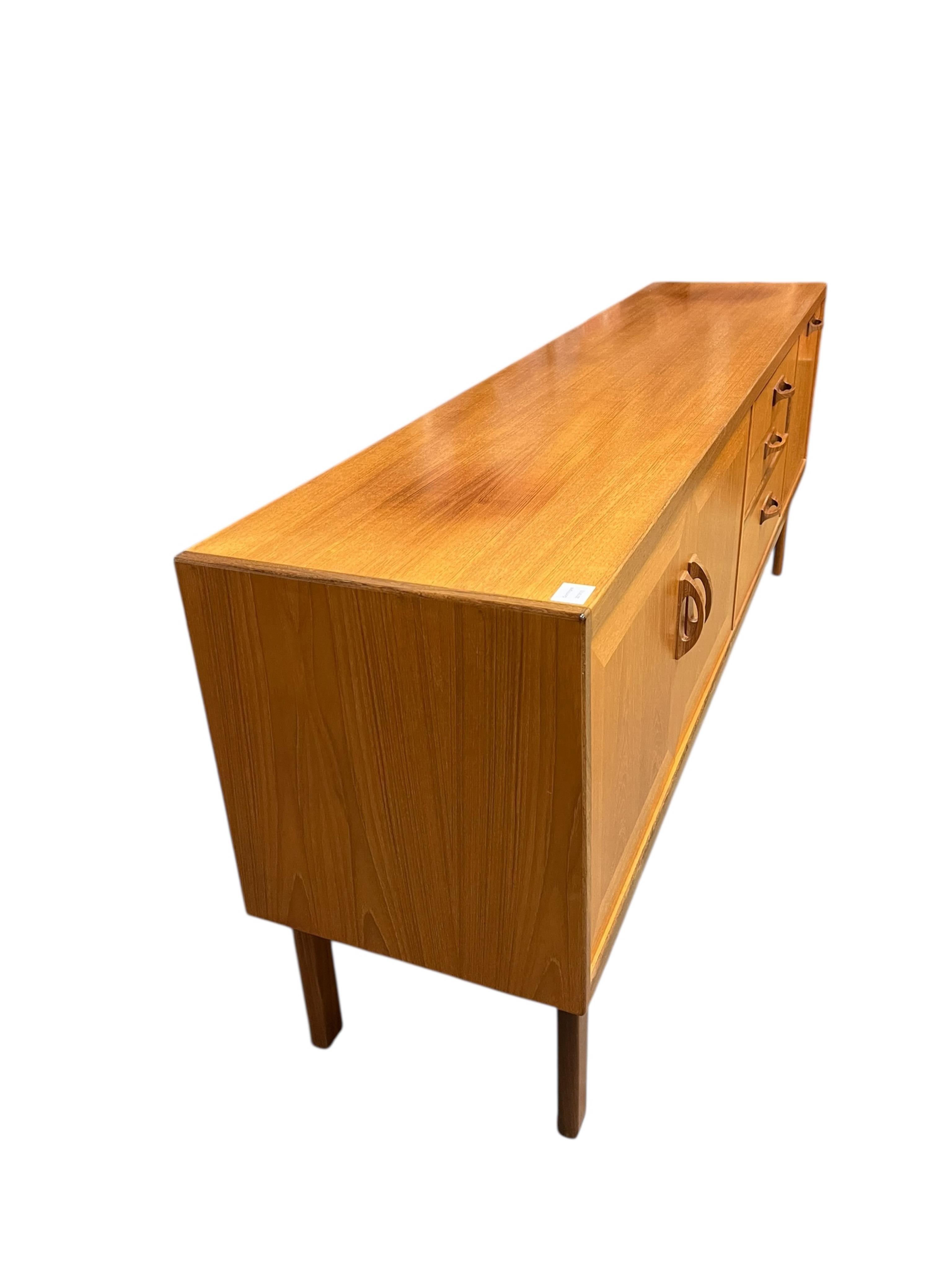 A mid century G Plan Sierra teak sideboard, width 206cm, depth 45cm, height 80cm